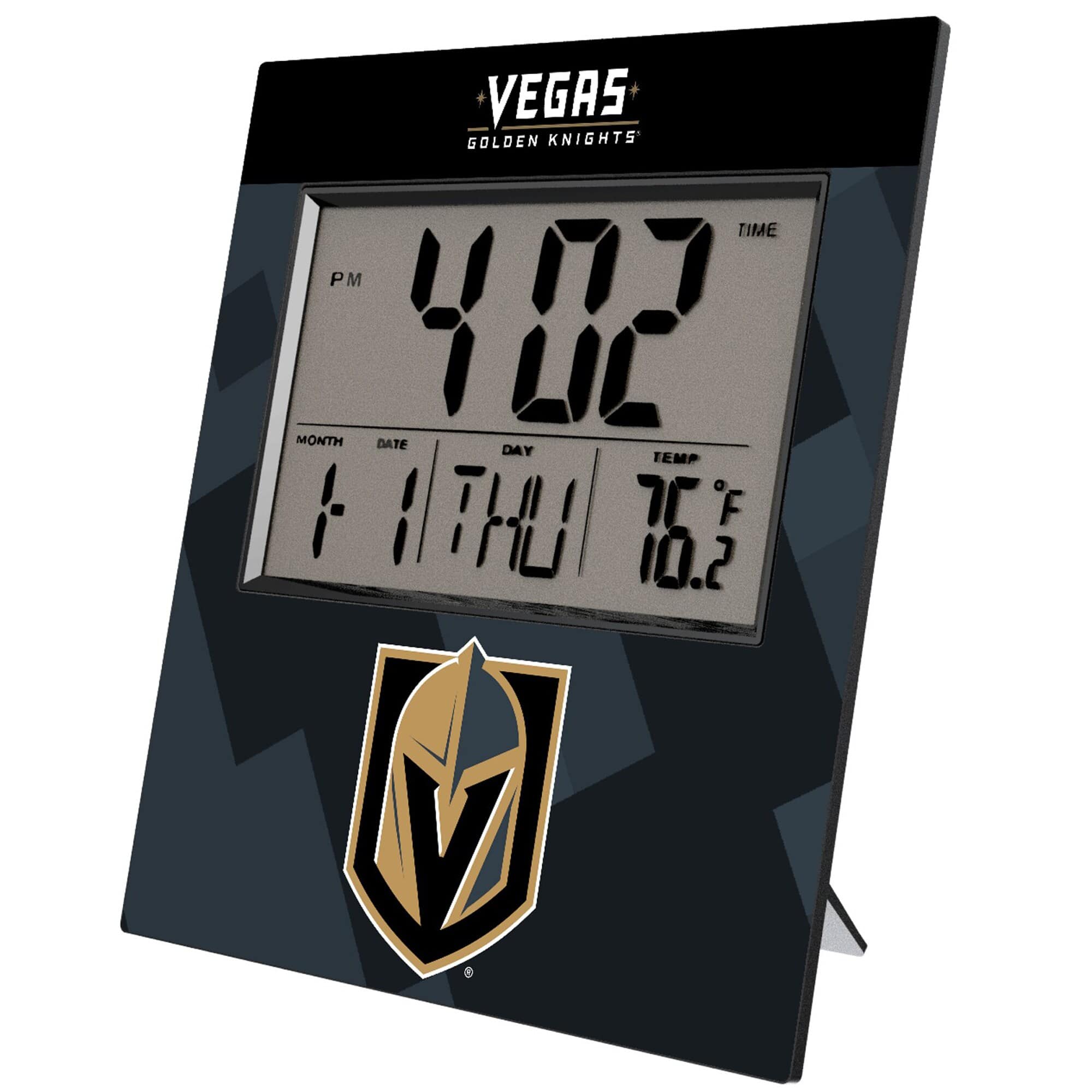 Keyscaper - Vegas Golden Knights Color Block Digital Desk Clock - Multicolor