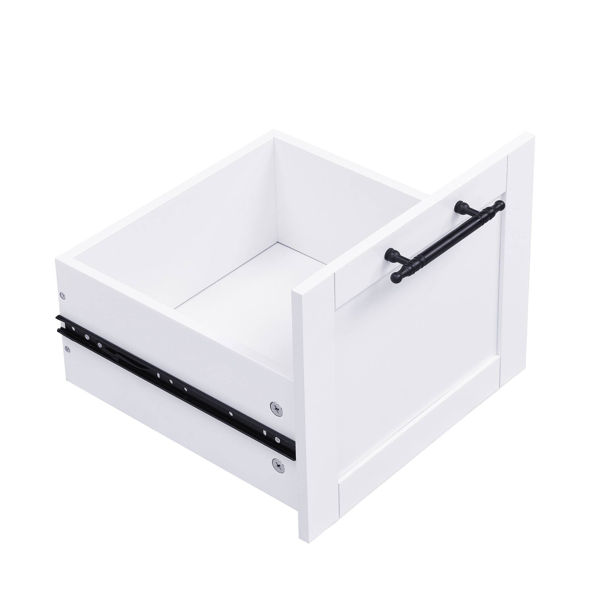 Alt View 10. GOODSILO - Elegant Free Standing Hall Tree Set of 2, Multifunctional Entryway Coat Rack with Seating Bench and Storage Drawers - White.