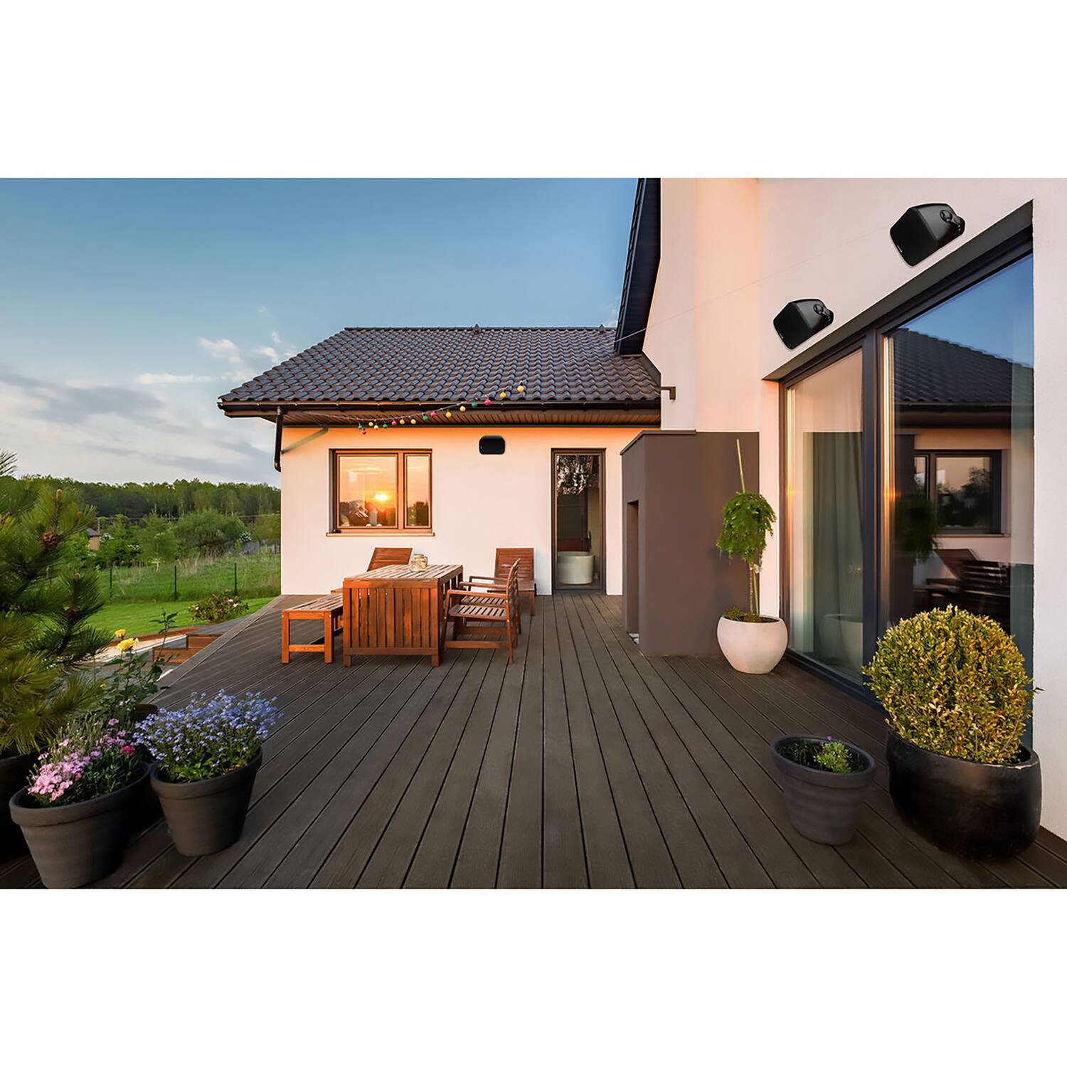 Back. Dayton Audio - IO-Series IO65XTB Indoor/Outdoor Speaker Set 6.5" Woofers, Passive Radiators, 70V/100V Taps, 8 Ohms, 2 Count - Black.