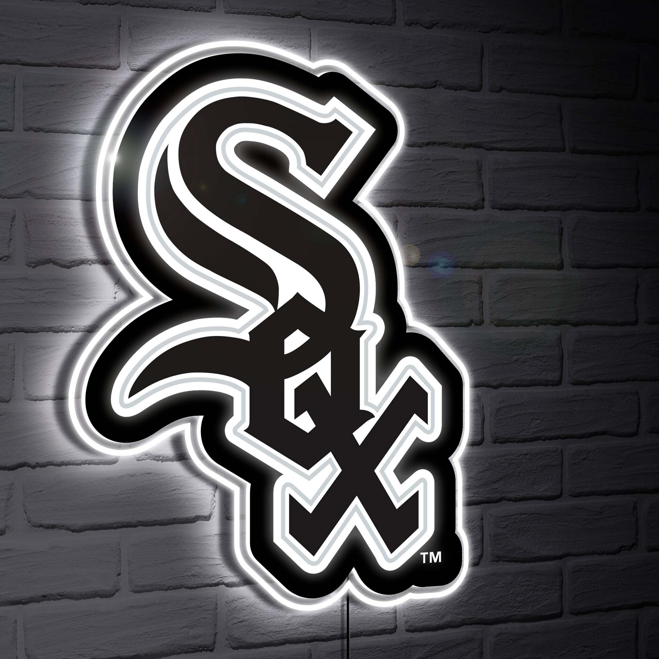 Chicago White Sox LED Team Logo Shaped Lighted Wall Sign