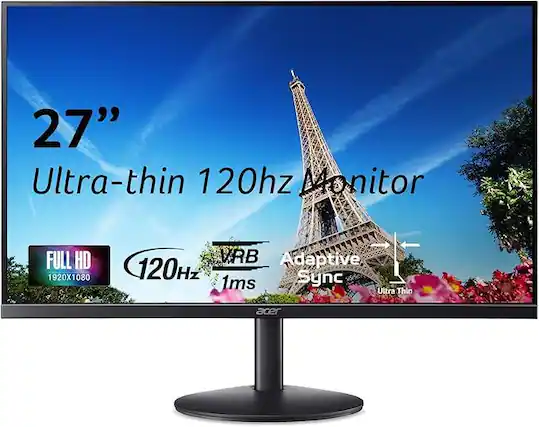 27" Ultra-thin 120Hz Monitor
FULL HD 1920x1080
120Hz
VRB 1ms
Adaptive Sync
Ultra Thin