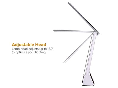 Adjustable Head  
Lamp head adjusts up to 180° to optimize your lighting