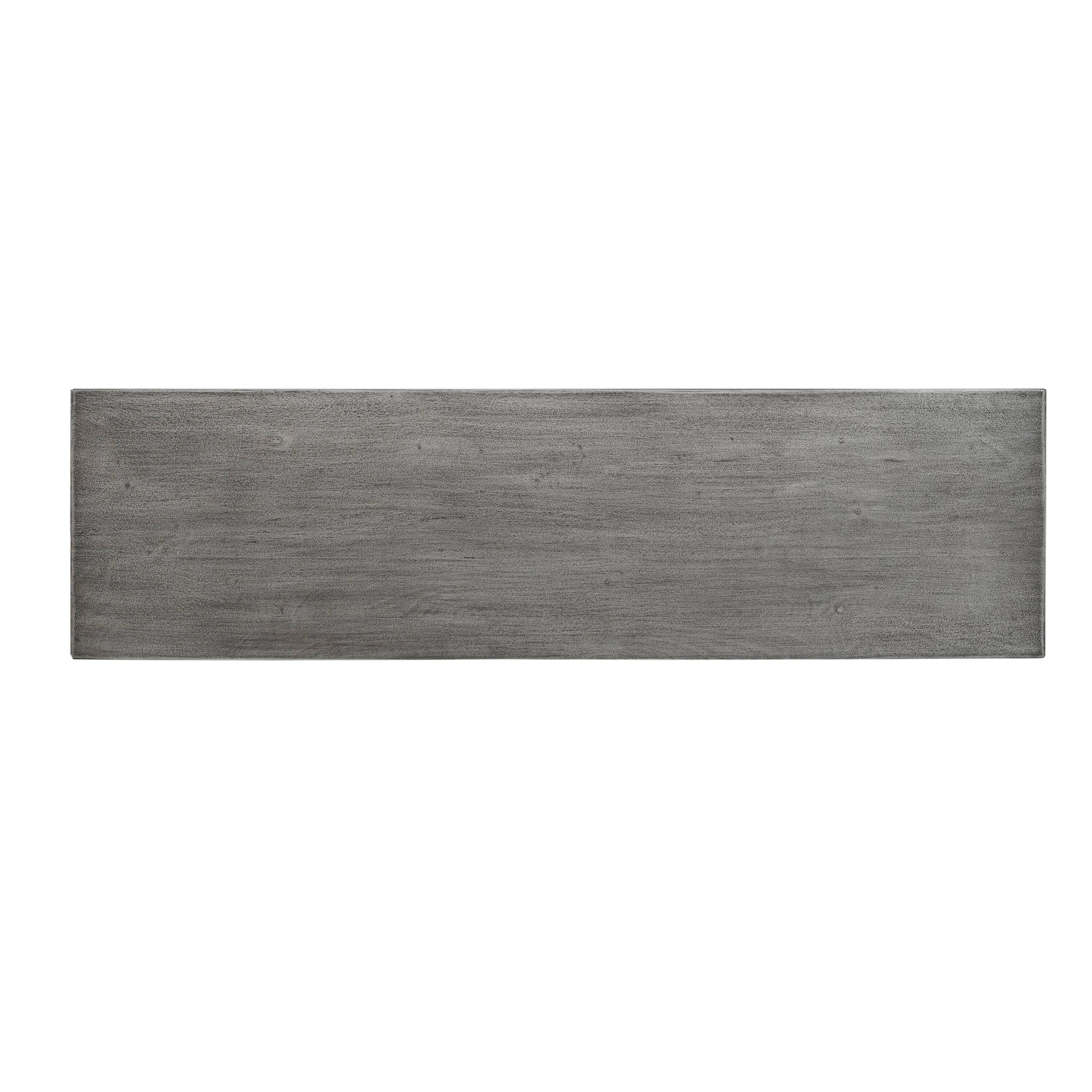 Alt View 4. Manhattan Lane - 59 Inch Artisan Sideboard Console Table with Geometric Interlocked Base - Gray.