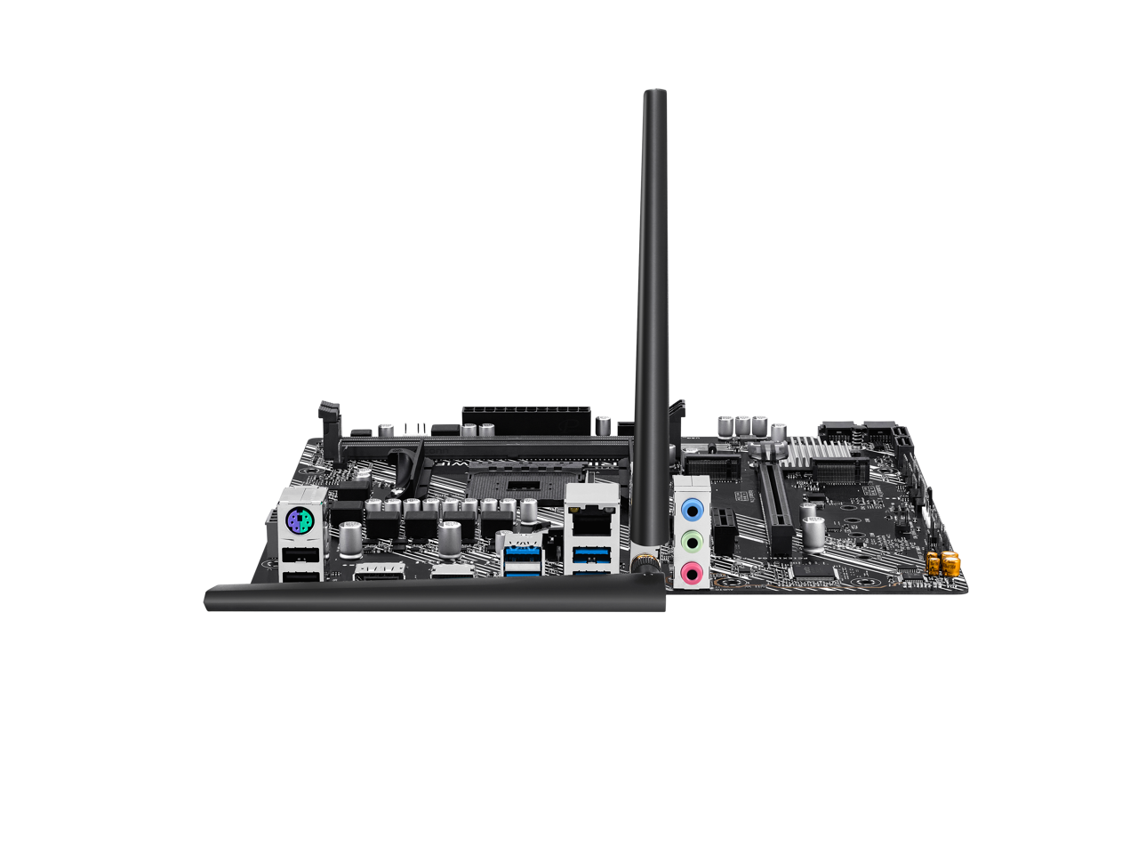 Alt View 6. ASUS - ASUS PRIME B550M-K WIFI AM4 mATX, DDR4, PCIe 4.0, 2xM.2, WiFi 6, 1GbE, DP/HDMI, USB 5Gbps, SATA 6Gbps, Aura Sync.