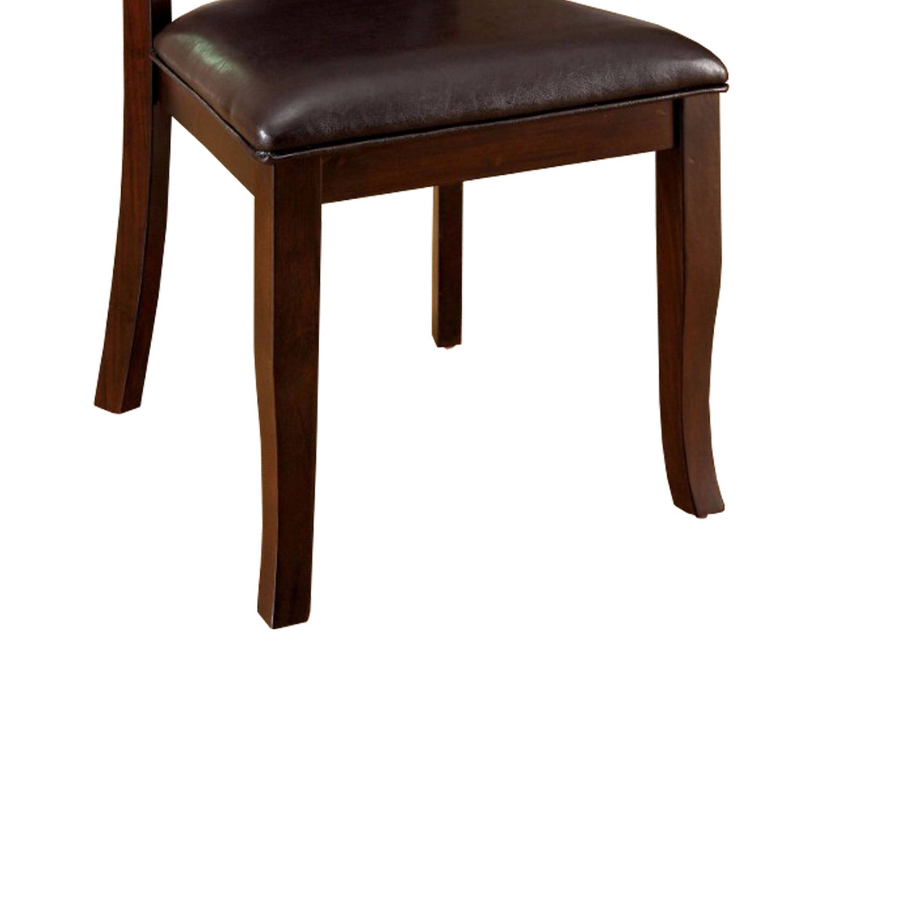 Angle. Manhattan Lane - Woodside Transitional Side Chair With Padded Back and Seat, Expresso, Set of 2 - Dark Cherry.