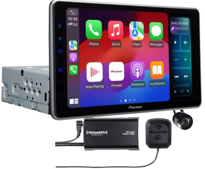 10:30 5G

Phone Music Maps Messages

Now Playing Pioneer Podcasts Audiobooks

MAKE MY MARK DAN ALLEN

Pioneer SiriusXM CONNECT SXV300

Pioneer SiriusXM