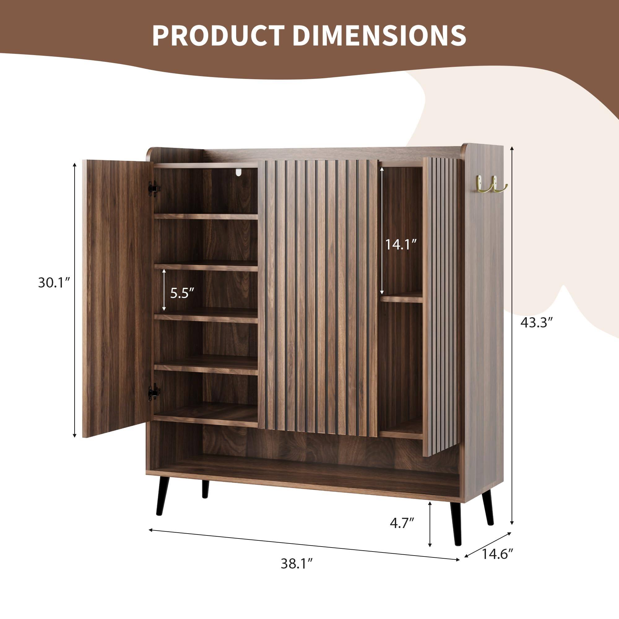 PRODUCT DIMENSIONS

- Height: 43.3"
- Width: 38.1"
- Depth: 14.6"
- Shelf Height: 5.5"
- Shelf Depth: 14.1"
- Overall Height: 30.1"
- Overall Depth: 4.7"