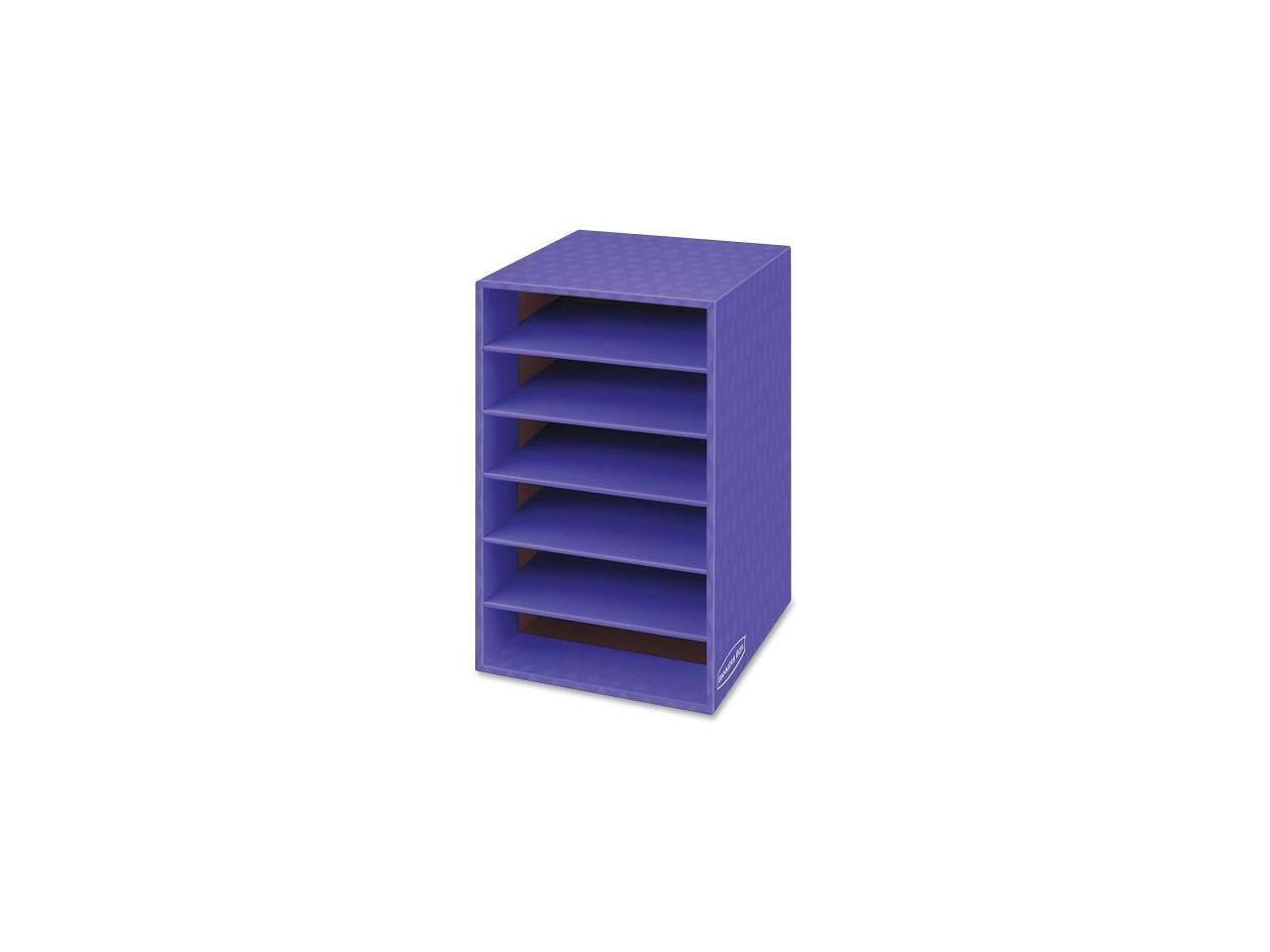 Alt View 3. Fellowes - Vertical Classroom Organizer, 6 Shelves, 11 7/8 X 13 1/4 X 18, Purple.