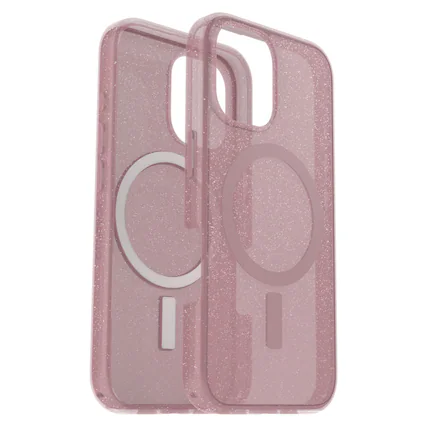 Front. OtterBox - Symmetry Series Hard Shell for MagSafe for Apple iPhone 16 - Foxberry Pink.