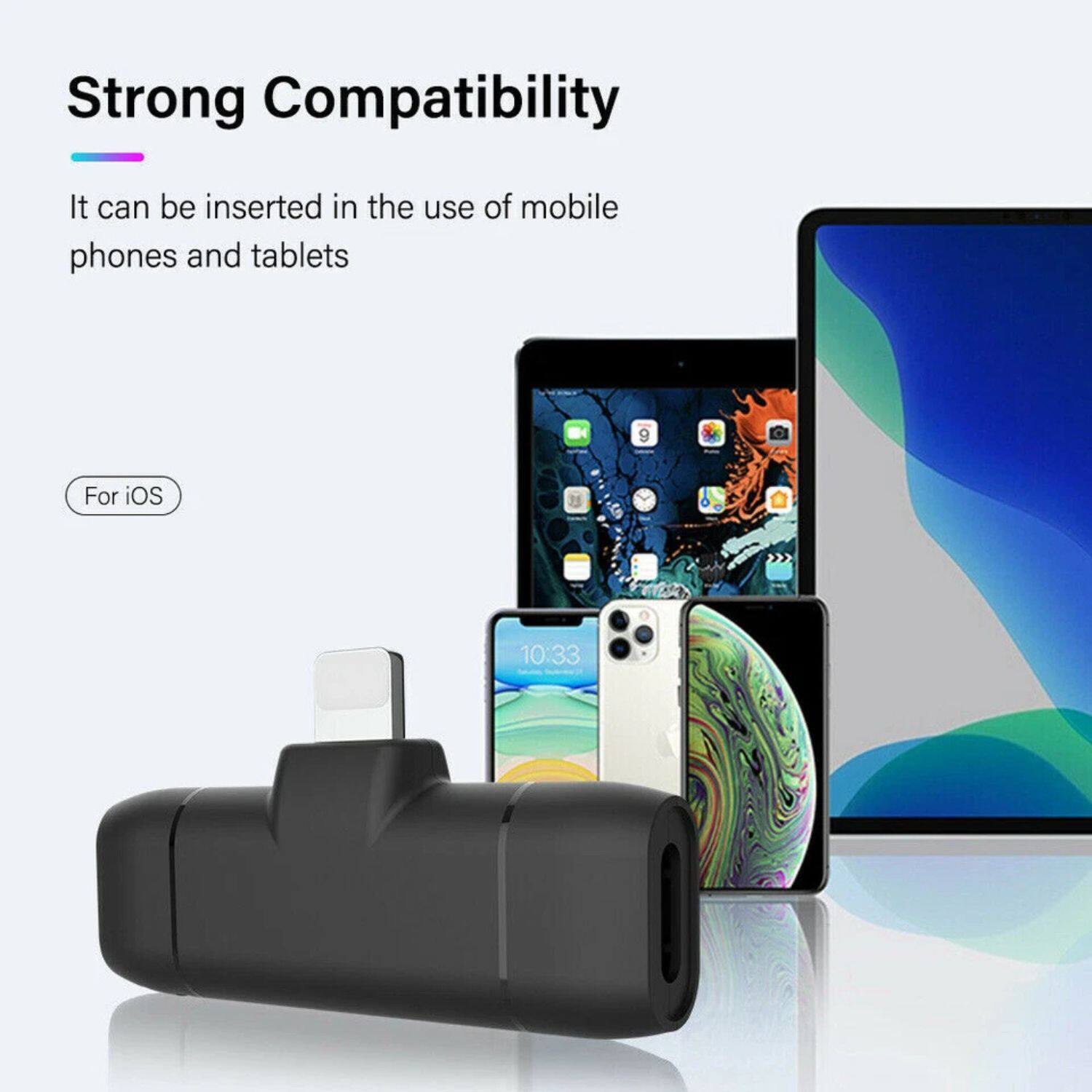 Strong Compatibility

It can be inserted in the use of mobile phones and tablets

For iOS
