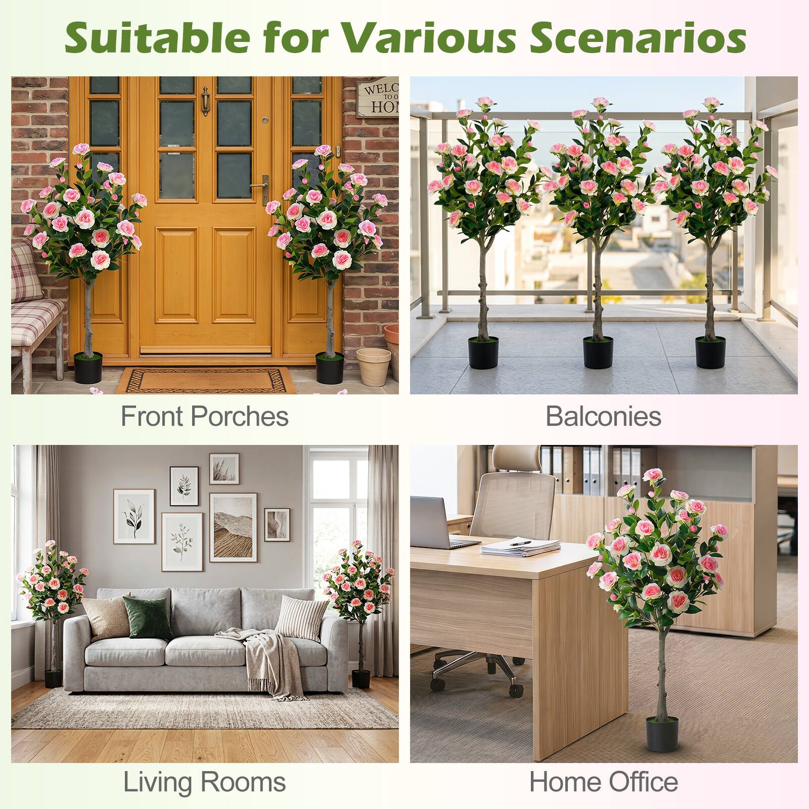 Suitable for Various Scenarios

Front Porches

Balconies

Living Rooms

Home Office