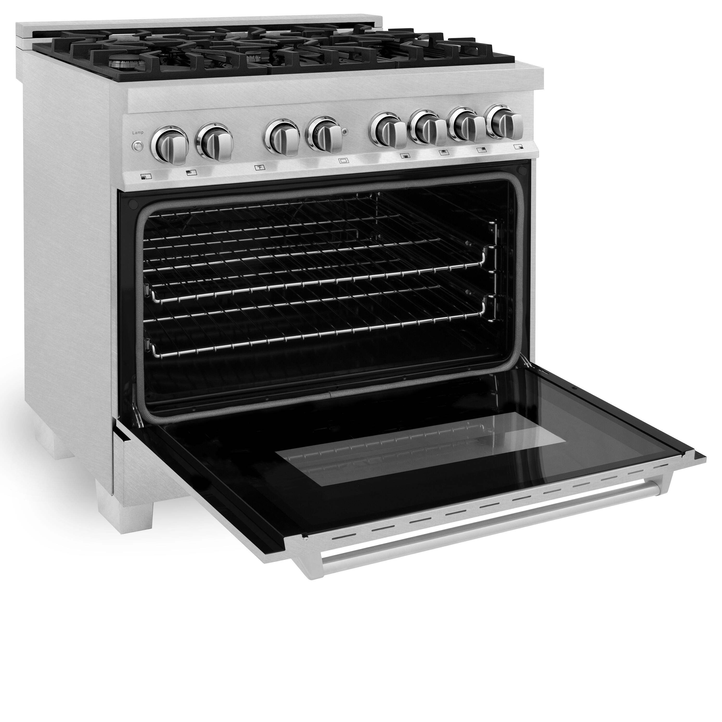 ZLINE 36" Legacy Dual Fuel Range w/ 6 Burners & Oven in DuraSnow
