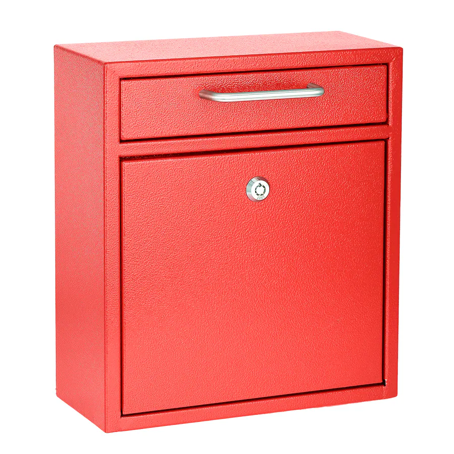 AdirOffice Drop Box Medium Steel Wall Mounted Drop Box Mailbox with Key ...