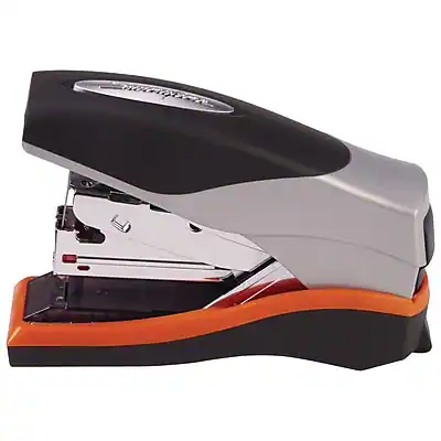 Front. Swingline - Optima 40 Compact Reduced Effort Stapler, 40-Sheet Capacity - Black/Silver.