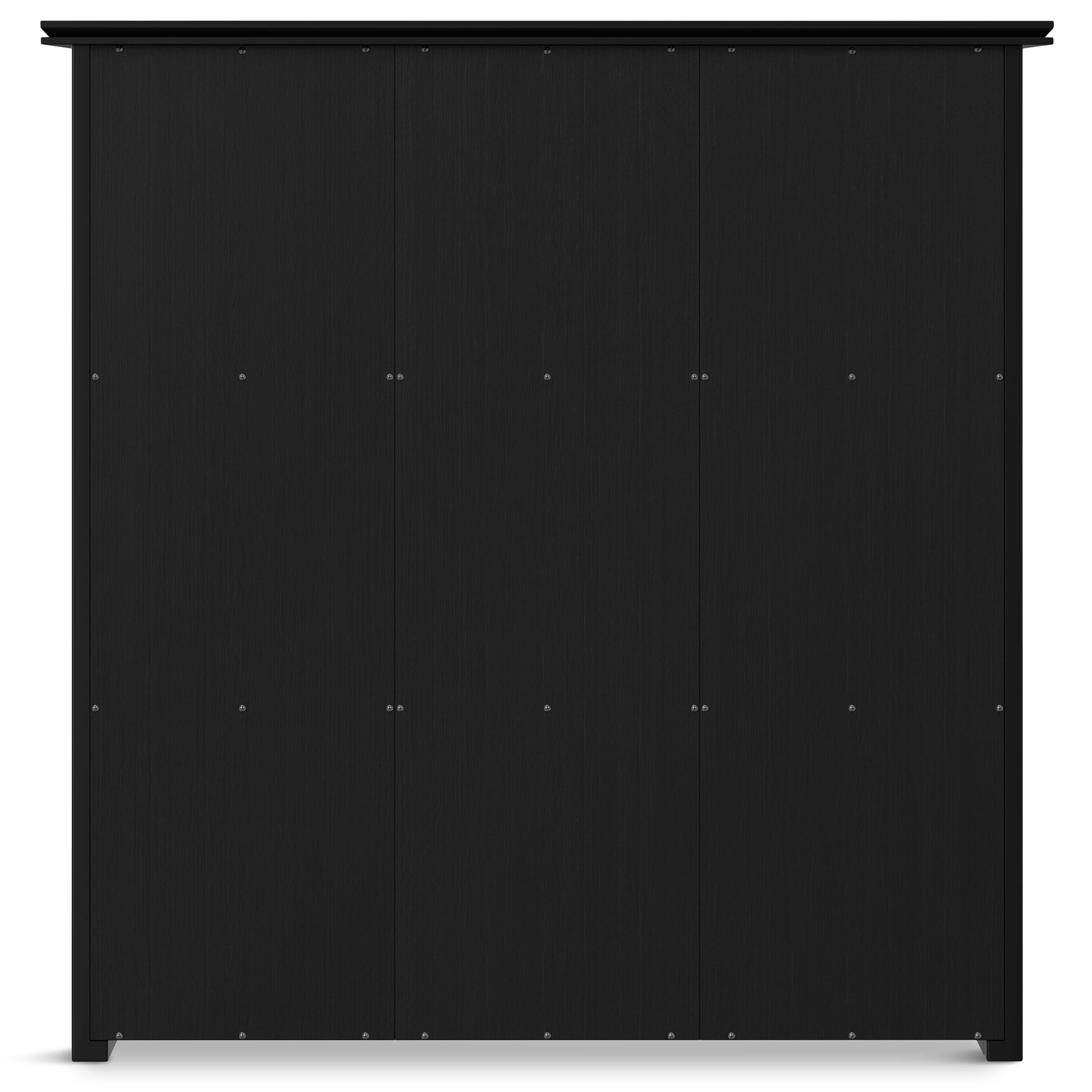 Back. Simpli Home - Artisan 45 inch Tall Solid Wood 9 Cube Bookcase and Storage Unit in Black - Black.