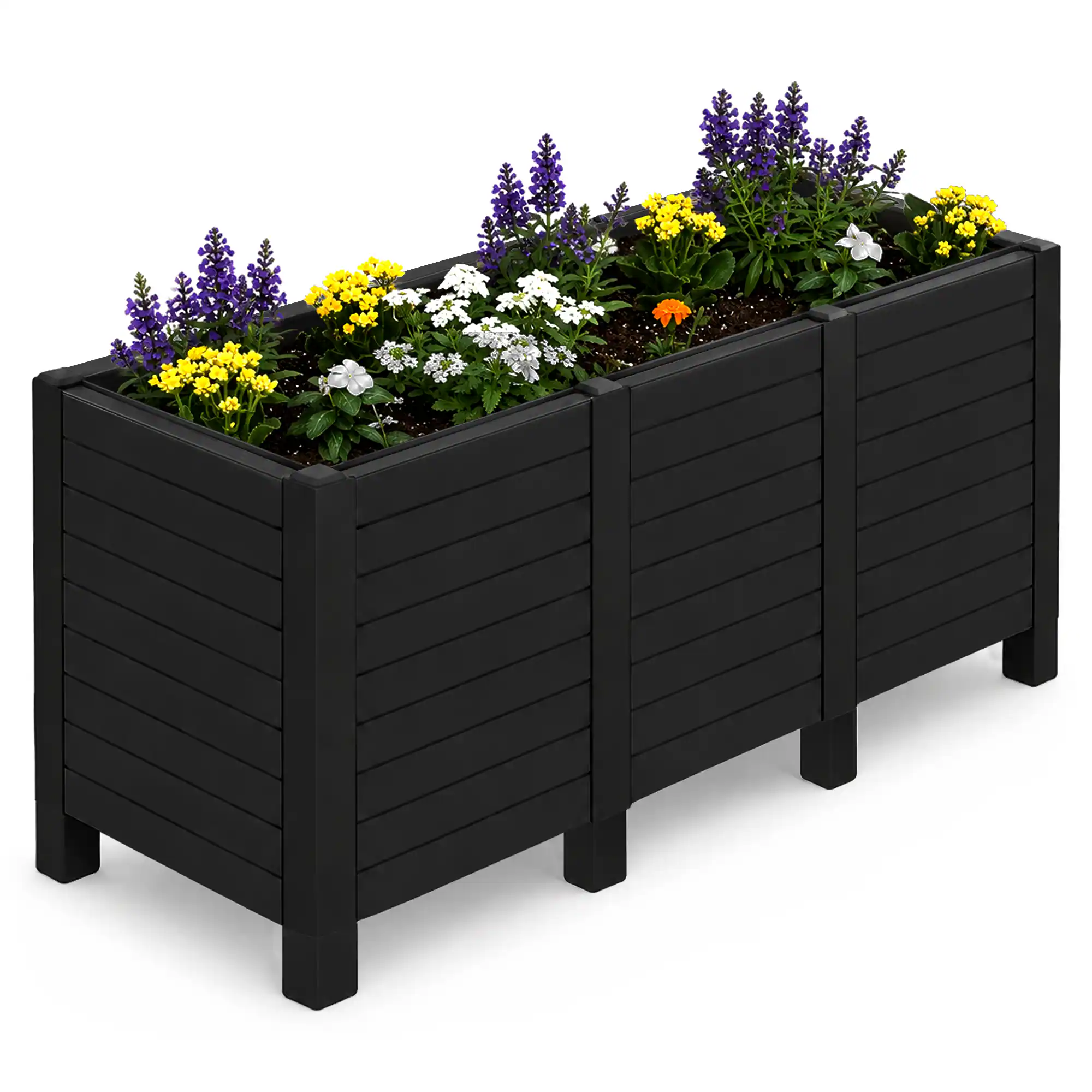 Tierra Verde 17 Inch x 48 Inch Raised Garden Trough Box for Patio or ...
