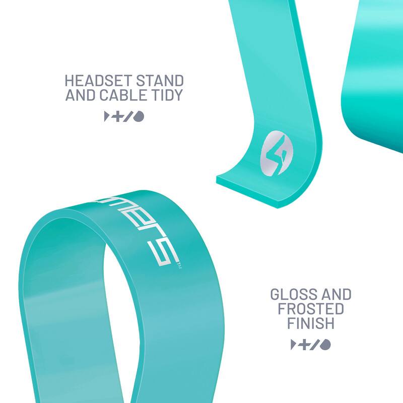 HEADSET STAND AND CABLE TIDY

GLOSS AND FROSTED FINISH