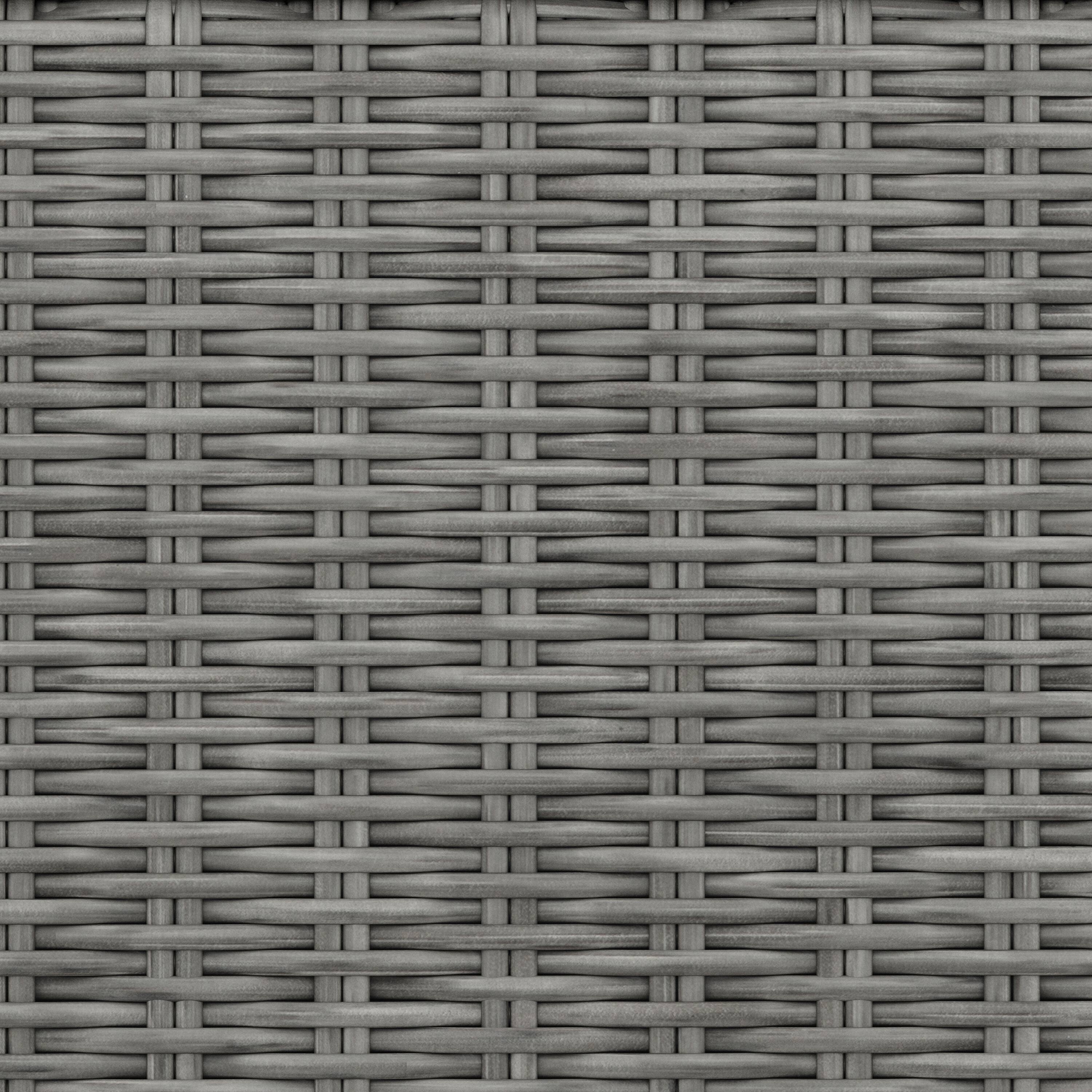 Alt View 11. Martha Stewart - Bedford Outdoor Rattan Wicker Patio Side Table with Inset Tempered Glass Top - Gray.