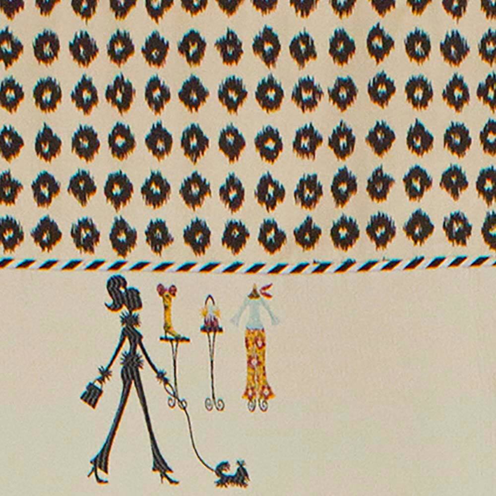 Left. RLF Home - RLF Home Shopaholic Window Treatment Banded Valance 3" Rod Pocket 50" x 16" Ivory - Ivory.