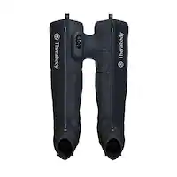 Therabody - JetBoots Prime - Ultra-Portable Wireless Compression Boots For Easy Leg Recovery - Regular - Black - Front_Zoom