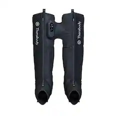 Front. Therabody - Therabody - JetBoots Prime - Ultra-Portable Wireless Compression Boots For Easy Leg Recovery - Regular - Black - Black.