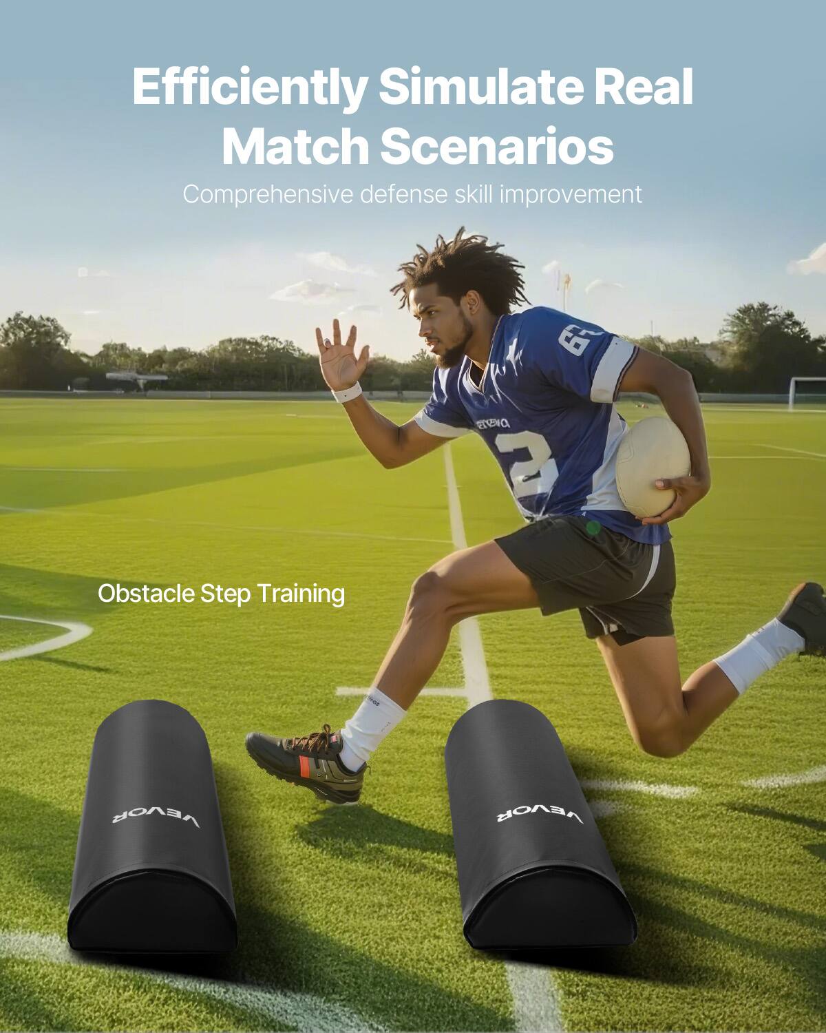 Efficiently Simulate Real Match Scenarios  
Comprehensive defense skill improvement  

Obstacle Step Training