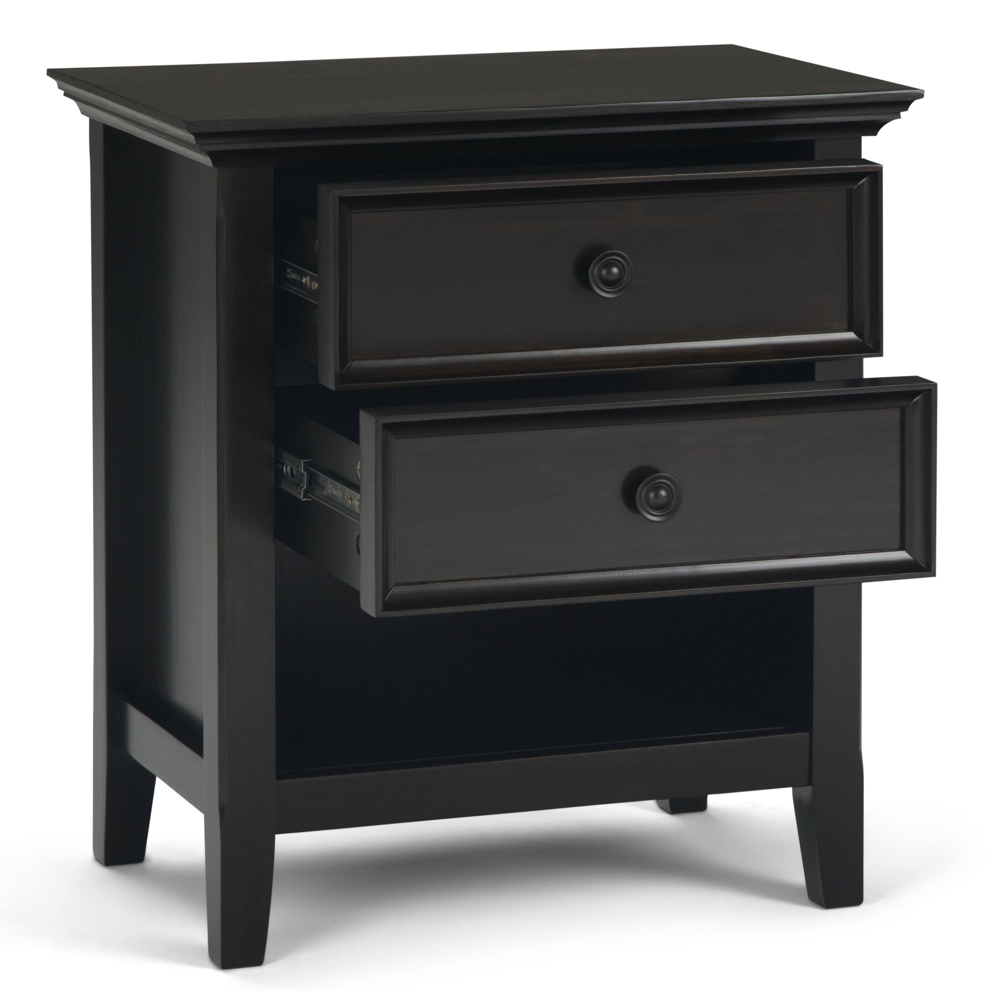 Alt View 11. Simpli Home - Amherst Bedside Table - Hickory Brown.