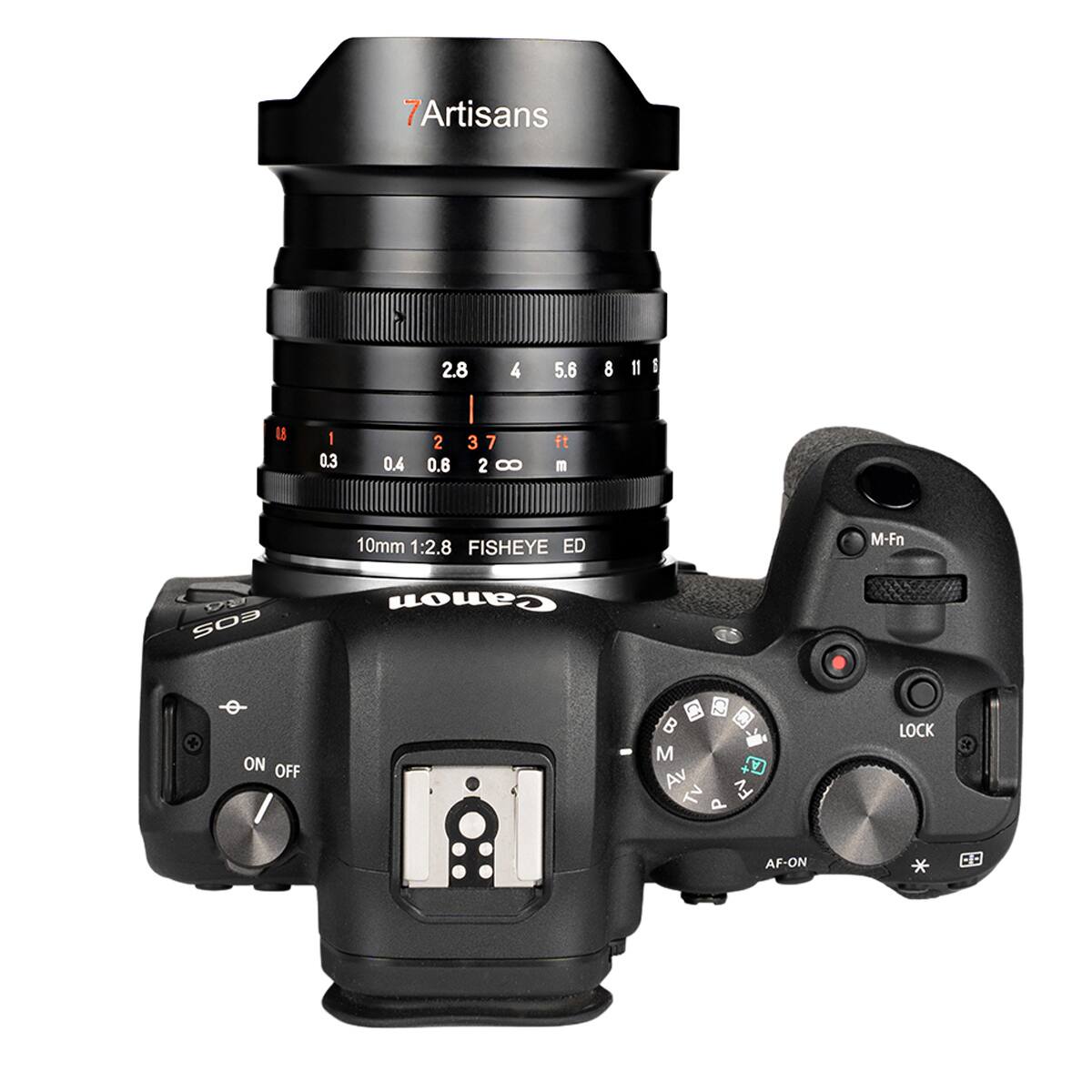 7Artisans 10mm 1:2.8 FISHEYE ED M-Fn Ua SO3 Canon

2.8 4 5.6 8 11

0.3 0.4 0.6 2 0.8

ft m

ON OFF

C O

E M C

Av Fv TV P

LOCK

AF-ON