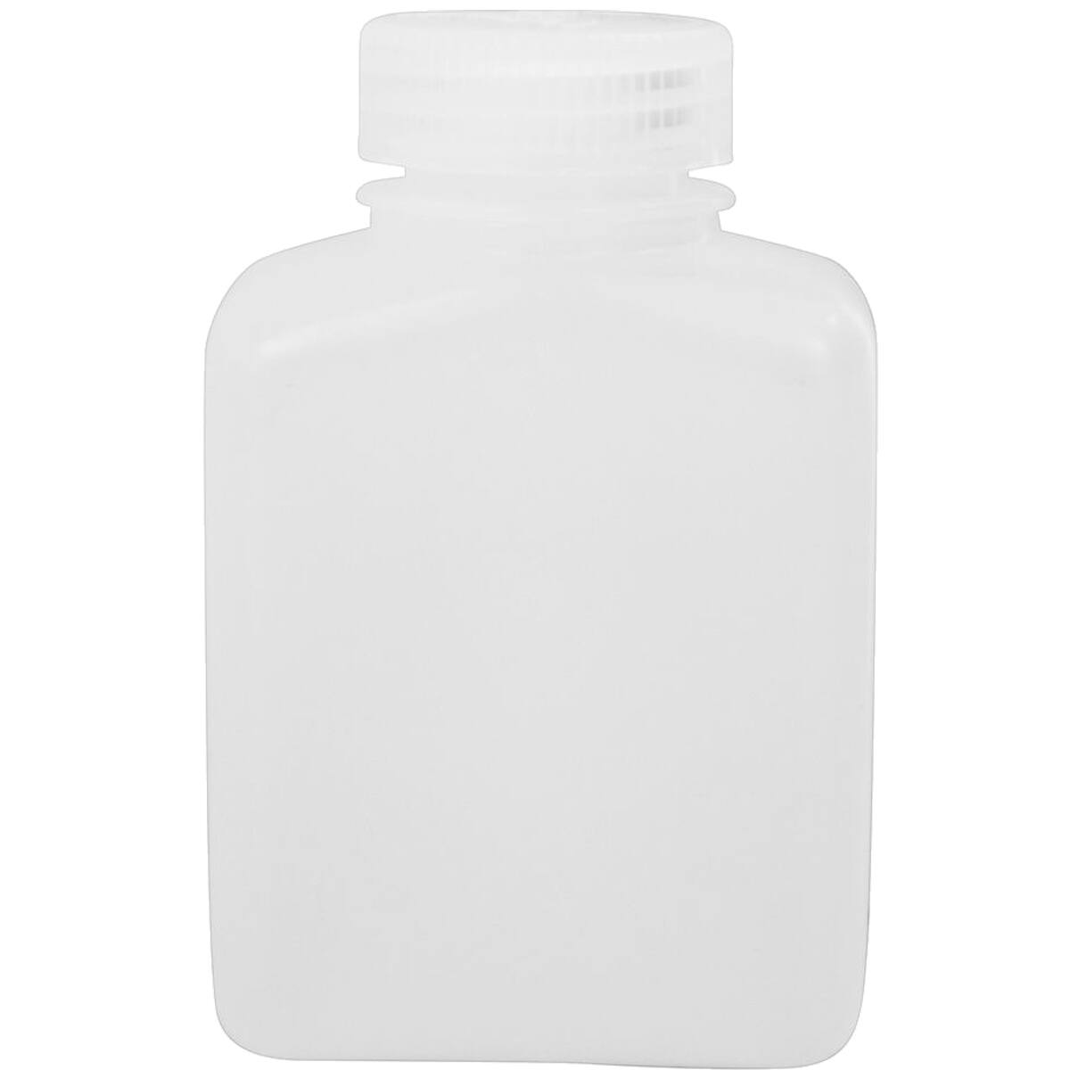 Front. Nalgene - Nalgene HDPE Plastic Wide Mouth Rectangular Storage Bottle - 8 oz. - Clear.
