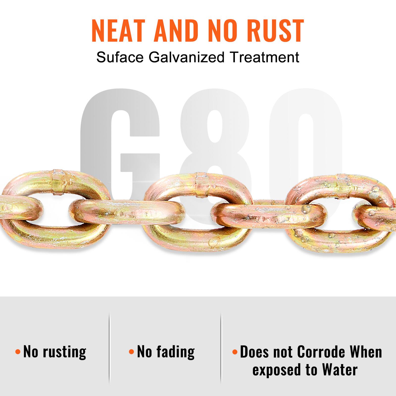 NEAT AND NO RUST  
Surface Galvanized Treatment  

- No rusting  
- No fading  
- Does not Corrode When exposed to Water