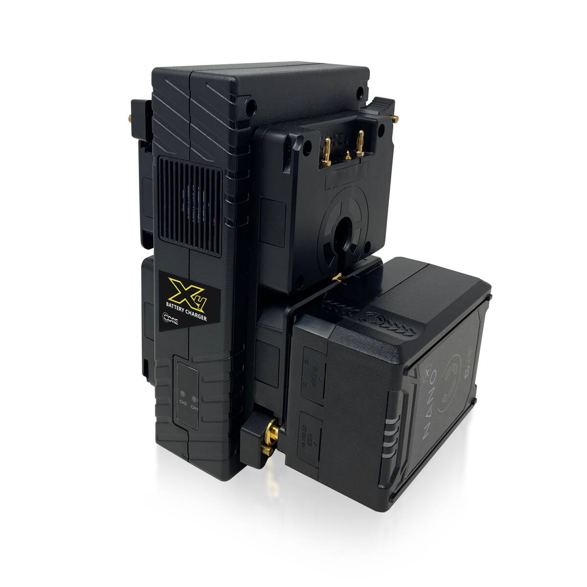 X BATTERY CHARGER COME CH2 CH1  
1 acoursy USB  
NANO