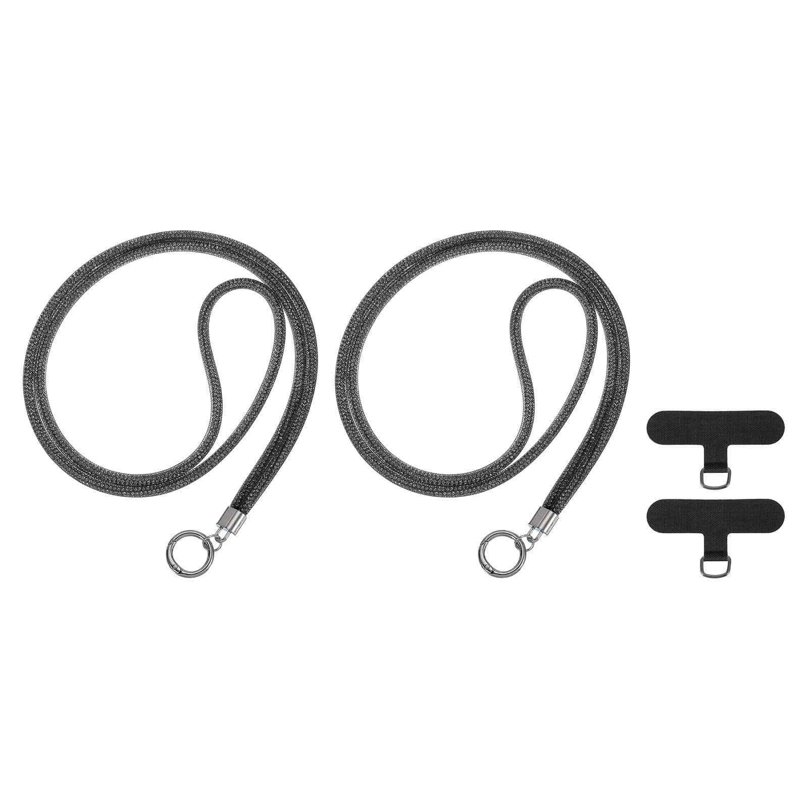 Unique Bargains - 2pcs Water Diamond Wrist Phone Bling Shoulder Strap with Tether Tab Universal Lanyard for Smartphones - Black price history on PriceWatchPro