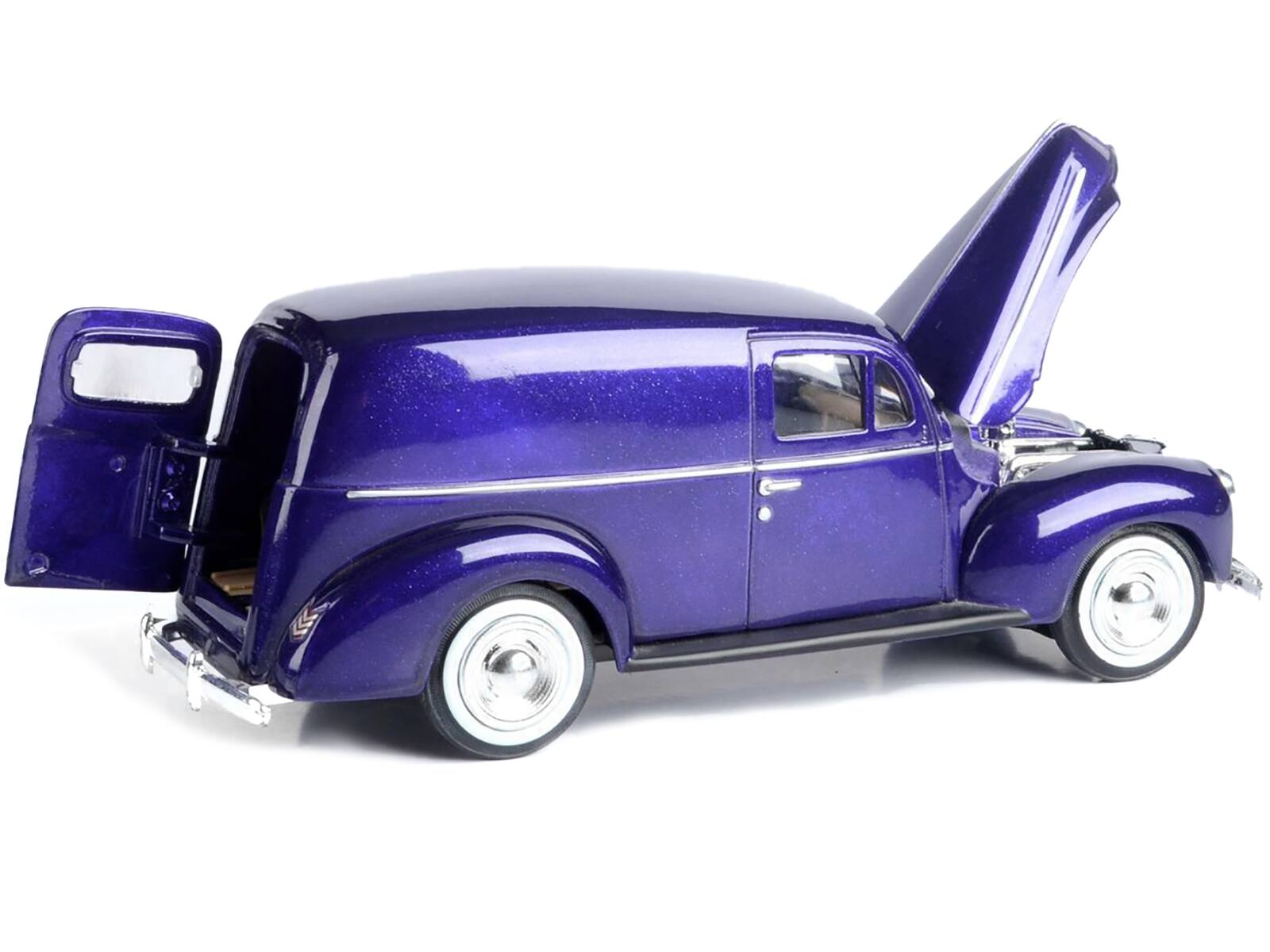 Alt View 1. Motormax - 1940 Ford Sedan Delivery Purple Metallic 1/24 Diecast Model Car by Motormax.