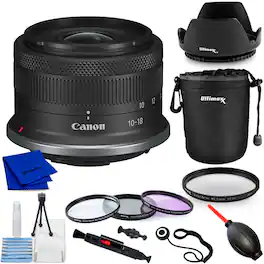 Canon - RF-S 10-18mm f/4.5-6.3 IS STM Lens (Canon RF) 6262C002 - 7PC Bundle