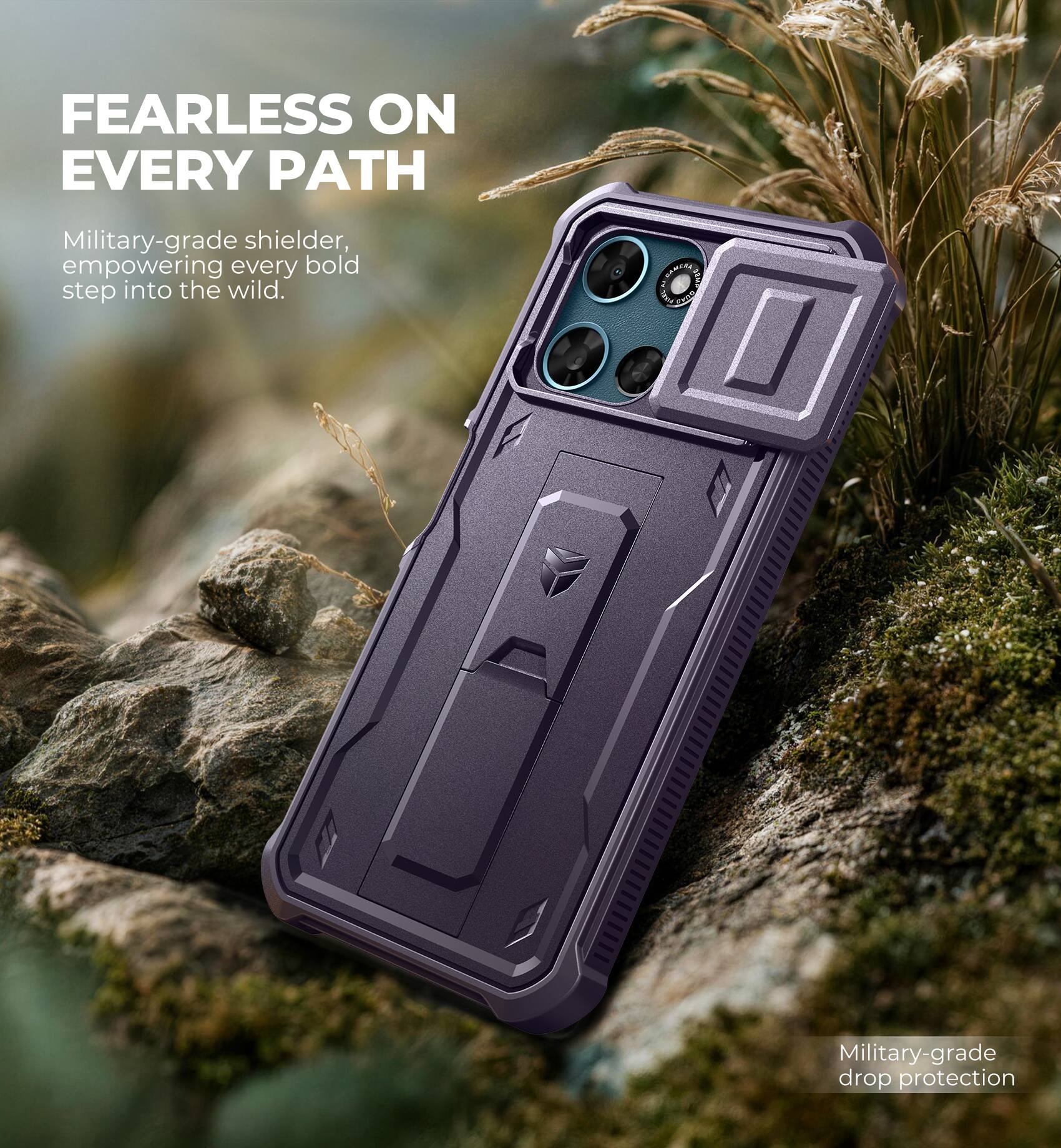 FEARLESS ON EVERY PATH

Military-grade shielder, empowering every bold step into the wild.

Military-grade drop protection