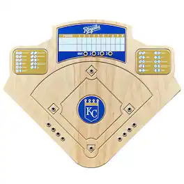 Across the Board - Kansas City Royals Handcrafted Wood Baseball Game - Multicolor