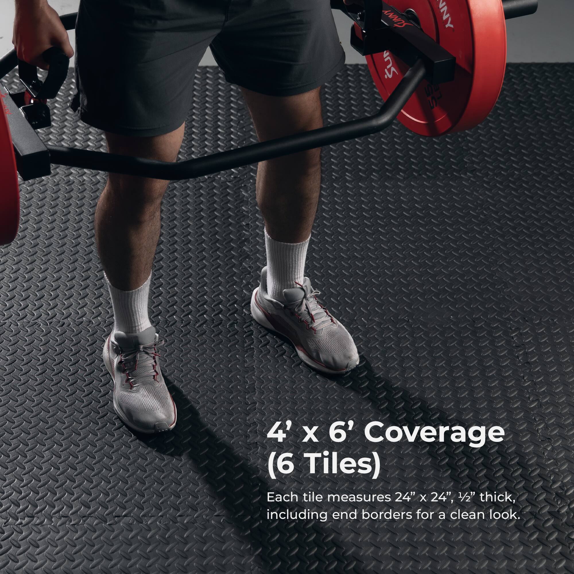 SUNNY NNY SU S5 4' x 6' Coverage (6 Tiles)
Each tile measures 24" x 24", 1/2" thick, including end borders for a clean look.