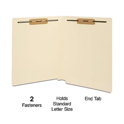 2 Fasteners  
Holds Standard Letter Size  
End Tab