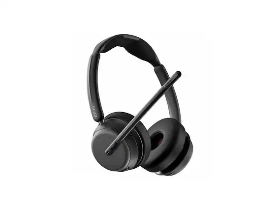 Front. EPOS - EPOS IMPACT 1061T Headset - Stereo - Wireless - Bluetooth - On-ear - Binaural - Circumaural - Noise Canceling - Black.
