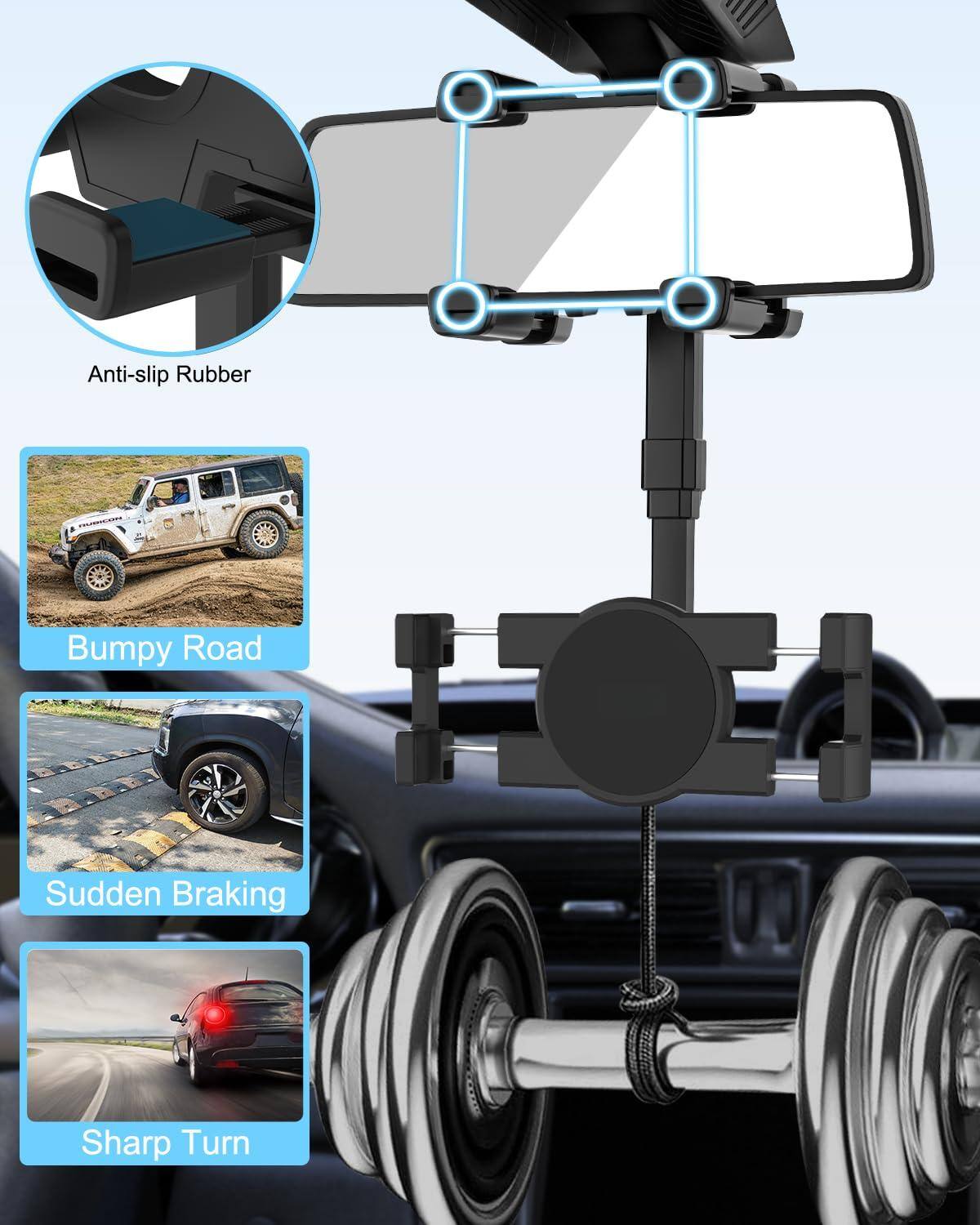 Anti-slip Rubber  
Bumpy Road  
Sudden Braking  
Sharp Turn