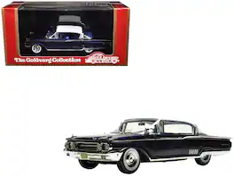 Goldvarg Collection - 1960 Mercury Park Lane 4-Door Sedan Marine Blue Metallic White Top Blue Interior Limited Edition 1/43 - Blue Metallic, White