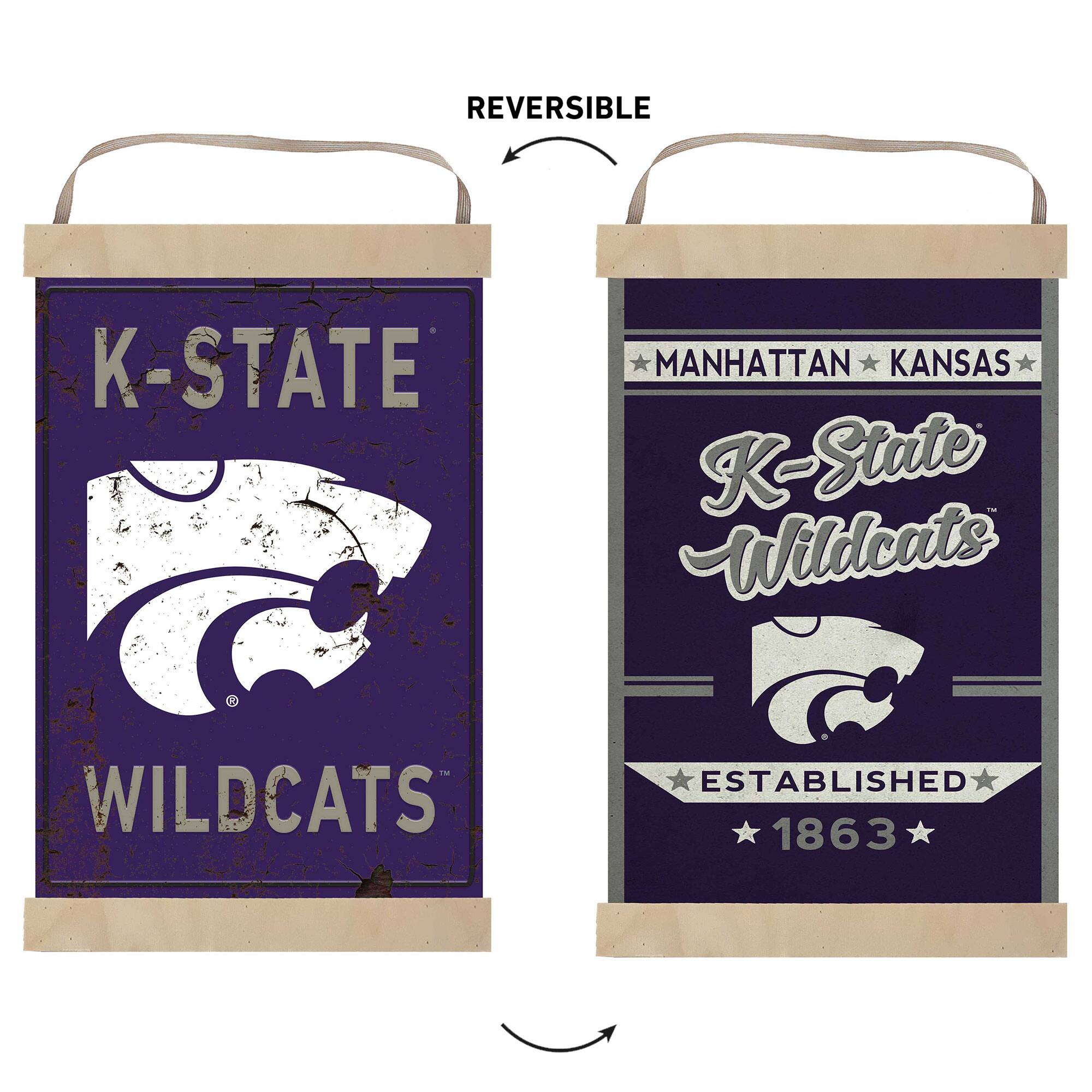 REVERSIBLE  
K-STATE  
MANHATTAN KANSAS  
K-State Wildcats  
WILDCATS  
ESTABLISHED 1863