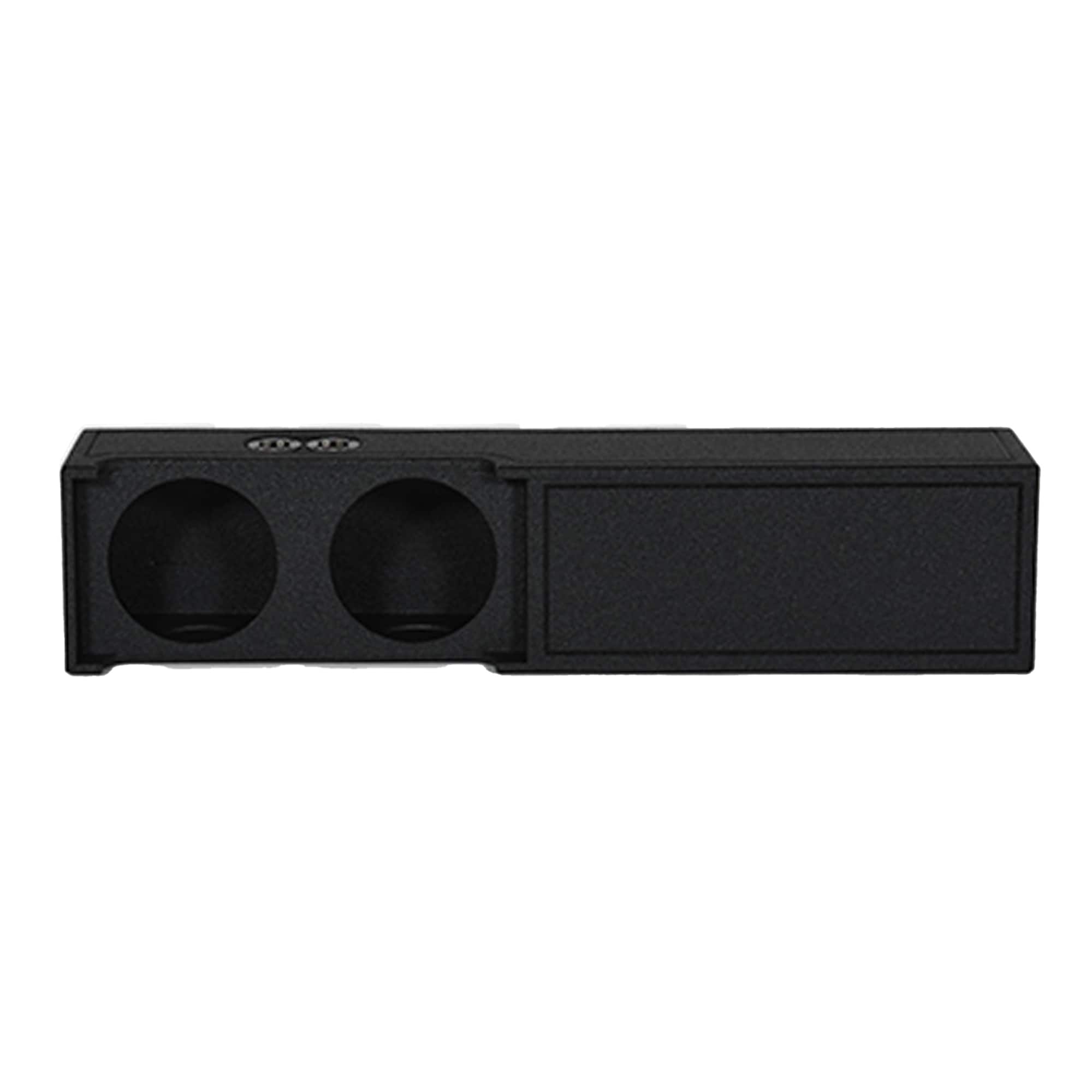 QPower - Dual 10" Ported Sub Enclosure for Dodge Ram Crew Cab & Quad Cab 2019-2025 - BED LINER BLACK