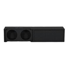Front. QPower - QPower Dual 10" Ported Sub Enclosure for Dodge Ram Crew Cab & Quad Cab 2019-2026 - BED LINER BLACK.
