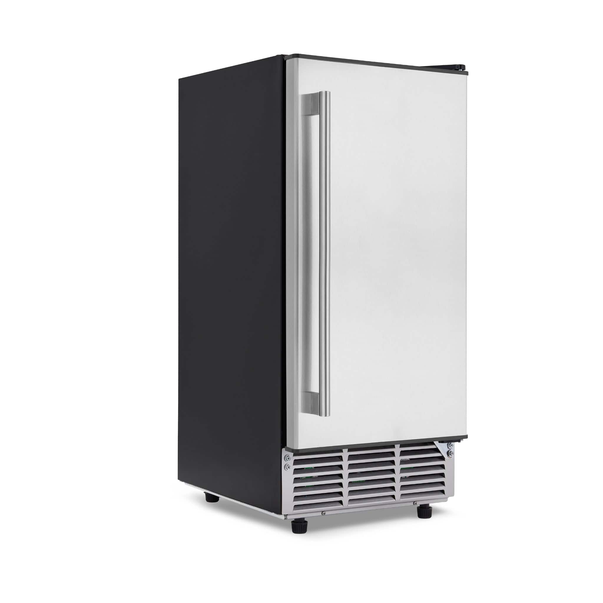 Front. NewAir - 15" 80 lb/Day Clear Ice Maker - Built-In Undercounter Design with Self-Cleaning - Stainless Steel.