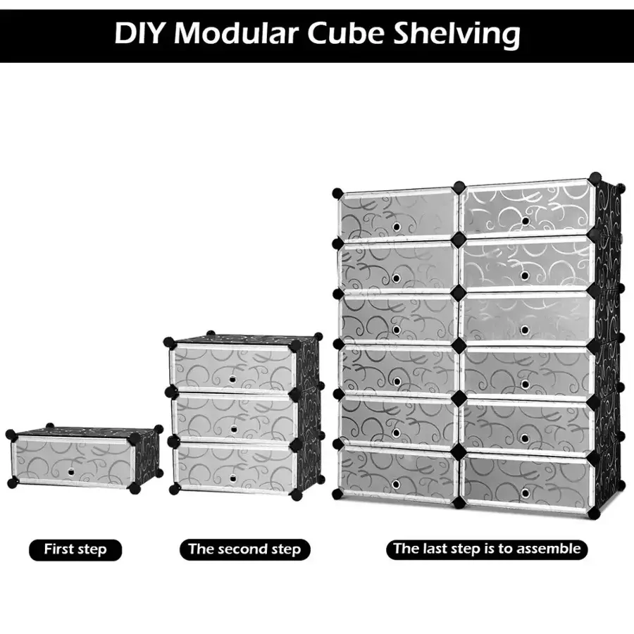 DIY Modular Cube Shelving:

1. First step:
2. The second step:
3. The last step is to assemble.