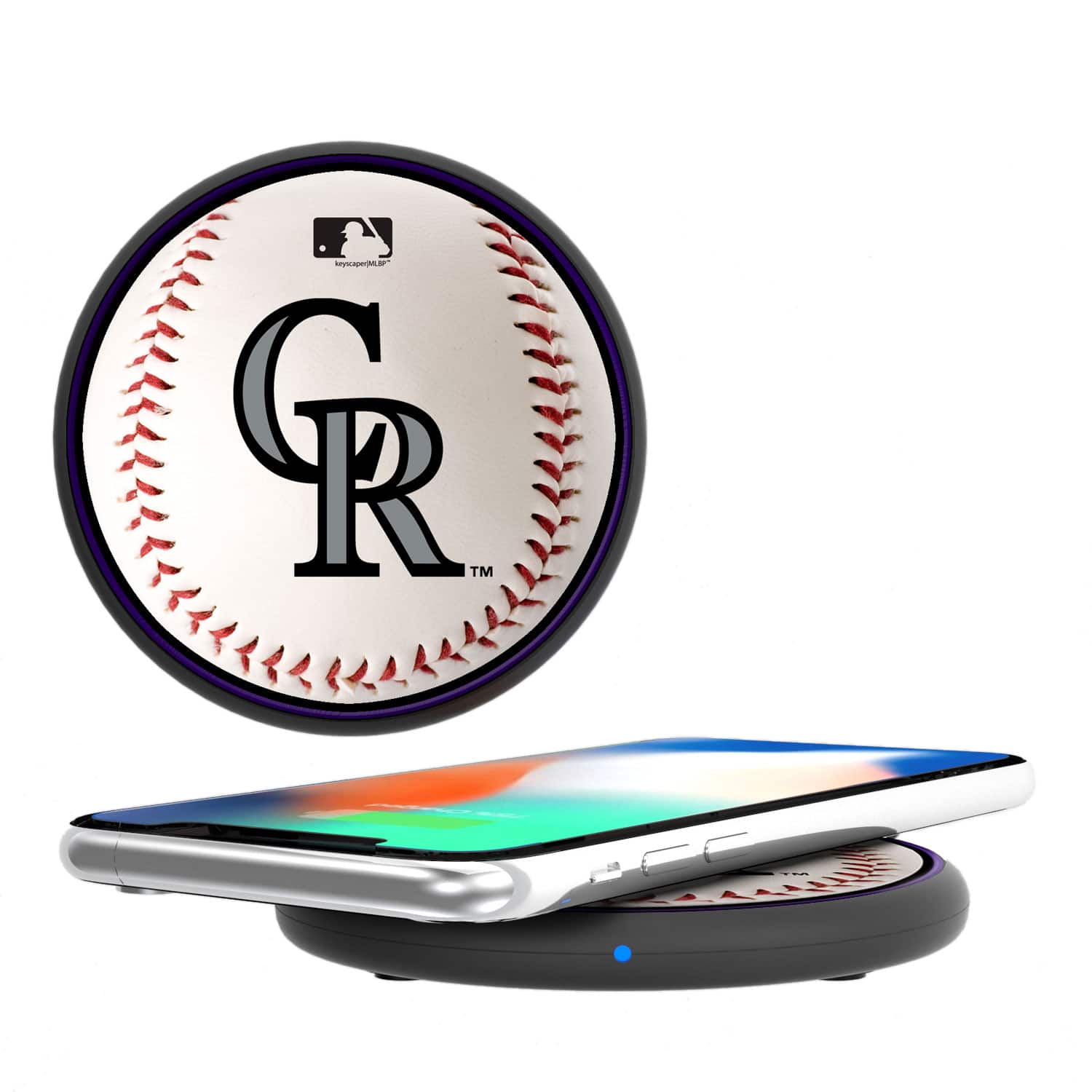 Keyscaper - Colorado Rockies Wireless Charging Pad - Multicolor