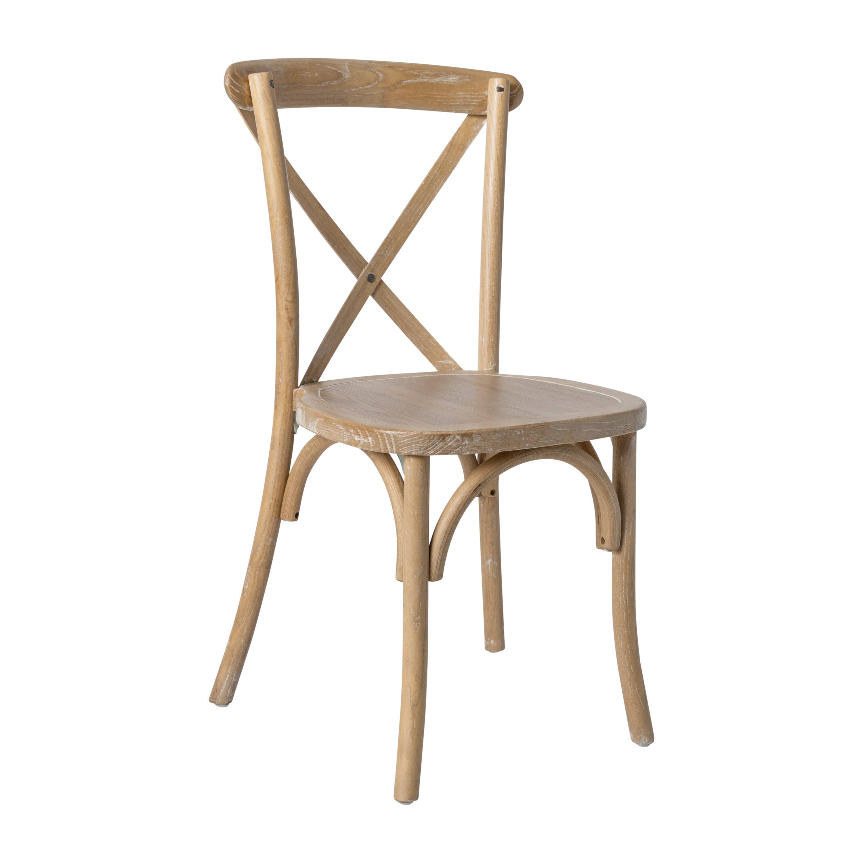 Alt View 1. Emma + Oliver - X-Back Chair - Natural White Grain.