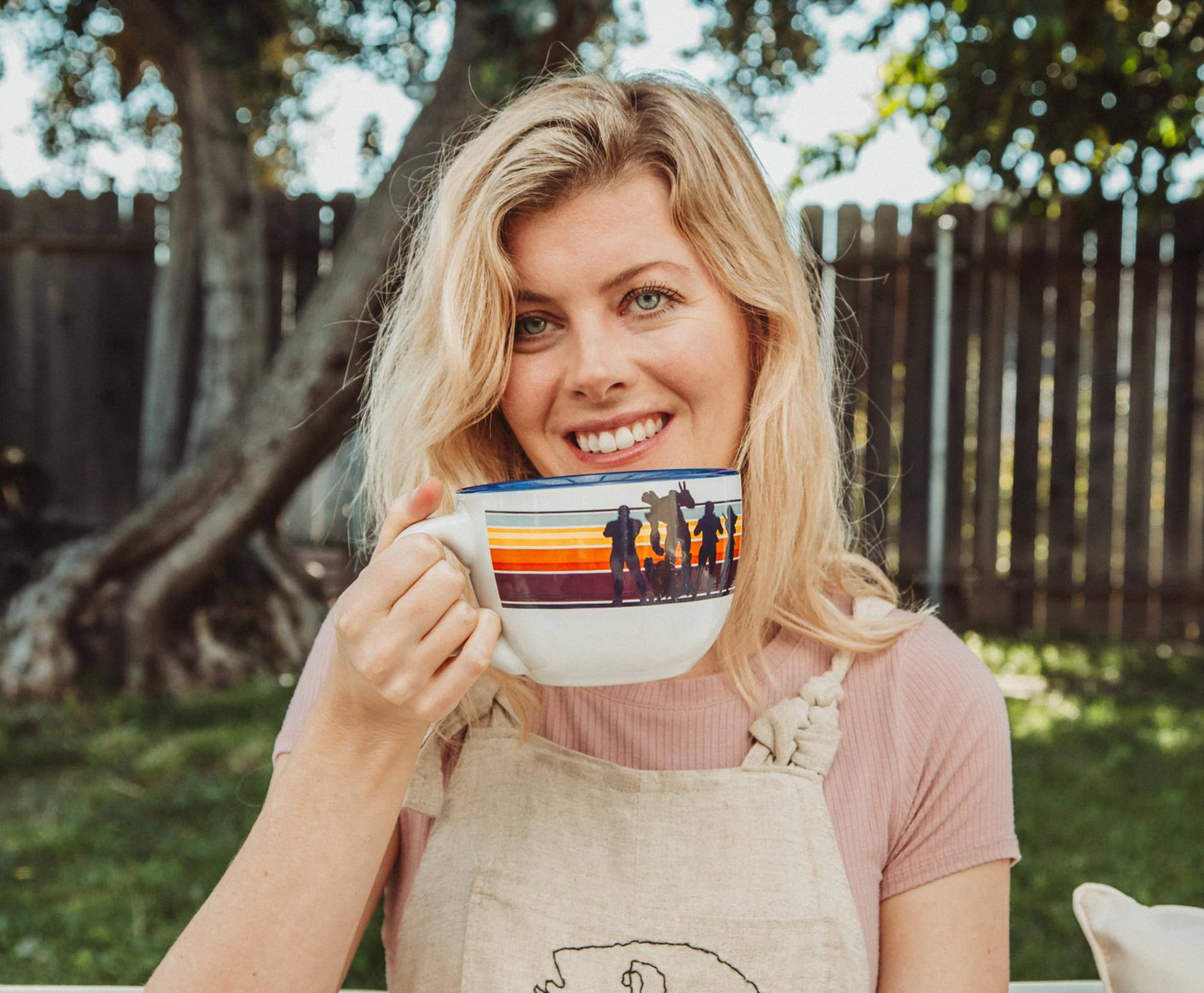 Alt View 4. Marvel - Marvel Studios Guardians of the Galaxy Silhouette 24-Ounce Ceramic Soup Mug - Blue.