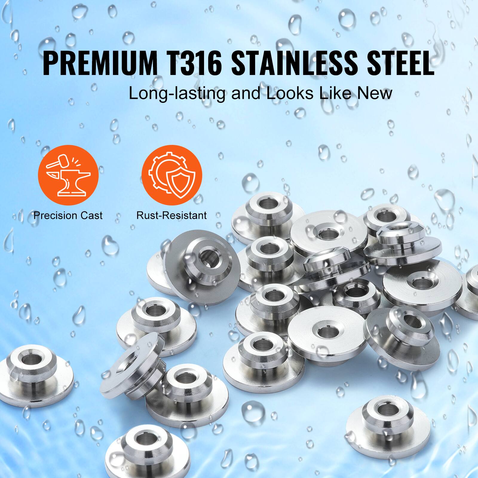 PREMIUM T316 STAINLESS STEEL  
Long-lasting and Looks Like New  
Precision Cast  
Rust-Resistant